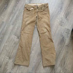 y2k khaki/tan corduroy flared pants